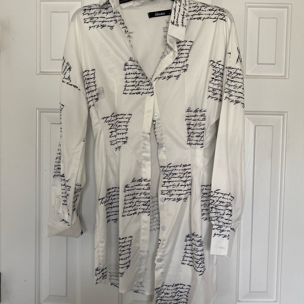 Black and White Blouse
